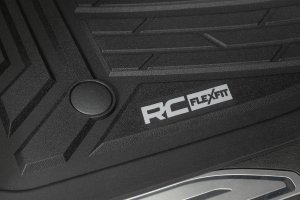 GMC Sierra 3500 HD Floor Mats - Front + Rear - Rough Country - Flex-Fit - '20-'23